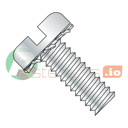 #4-40 X 1/2 In Slotted Machine Screw, Zinc Plated Steel, 10000 PK